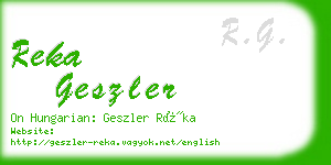 reka geszler business card